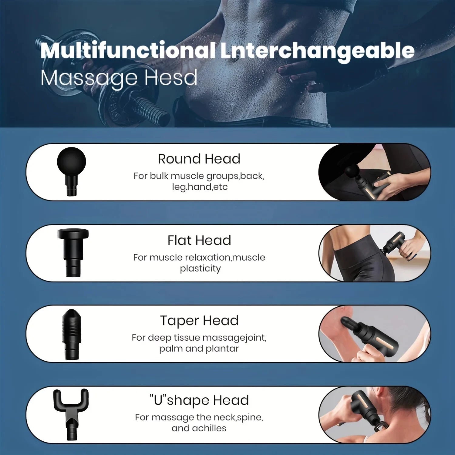 Portable Fascia Gun — Compact Vibration Massage Gun for Body, Neck & Back Muscle Relief