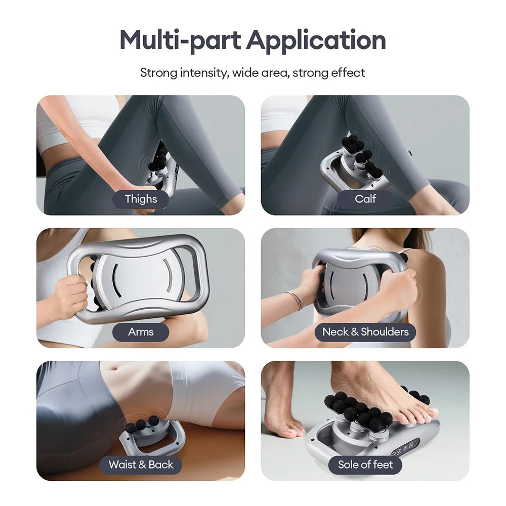 Body Massage Gun — 48-66 Heads, 9 Modes for Waist, Back, Neck & Shoulder Relief