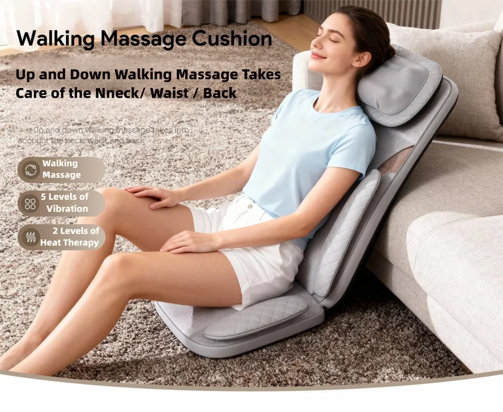 Back Massager Cushion with Kneading & Heat for Lower Back
