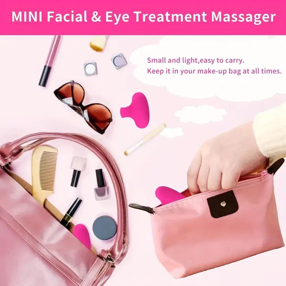 Pocket Mini Ring Face & Eye Massager — USB Rechargeable, Waterproof & Portable