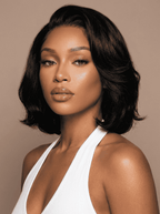 Sleek Side Part Bob Wig - Orevio premium editorial photo