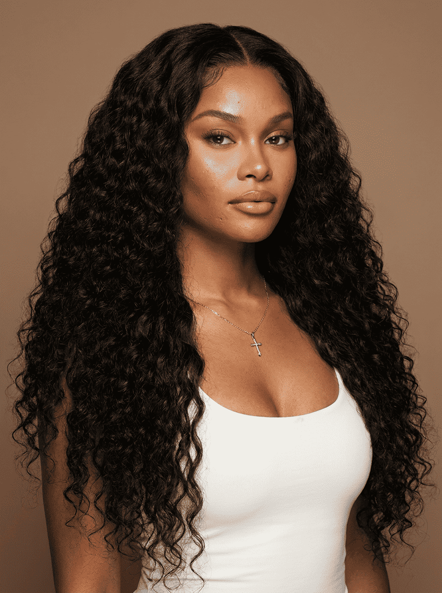 Deep Wave Wig 6x4 Lace Closure - Orevio premium editorial photo