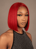 Red Bob Wig - Orevio premium editorial photo