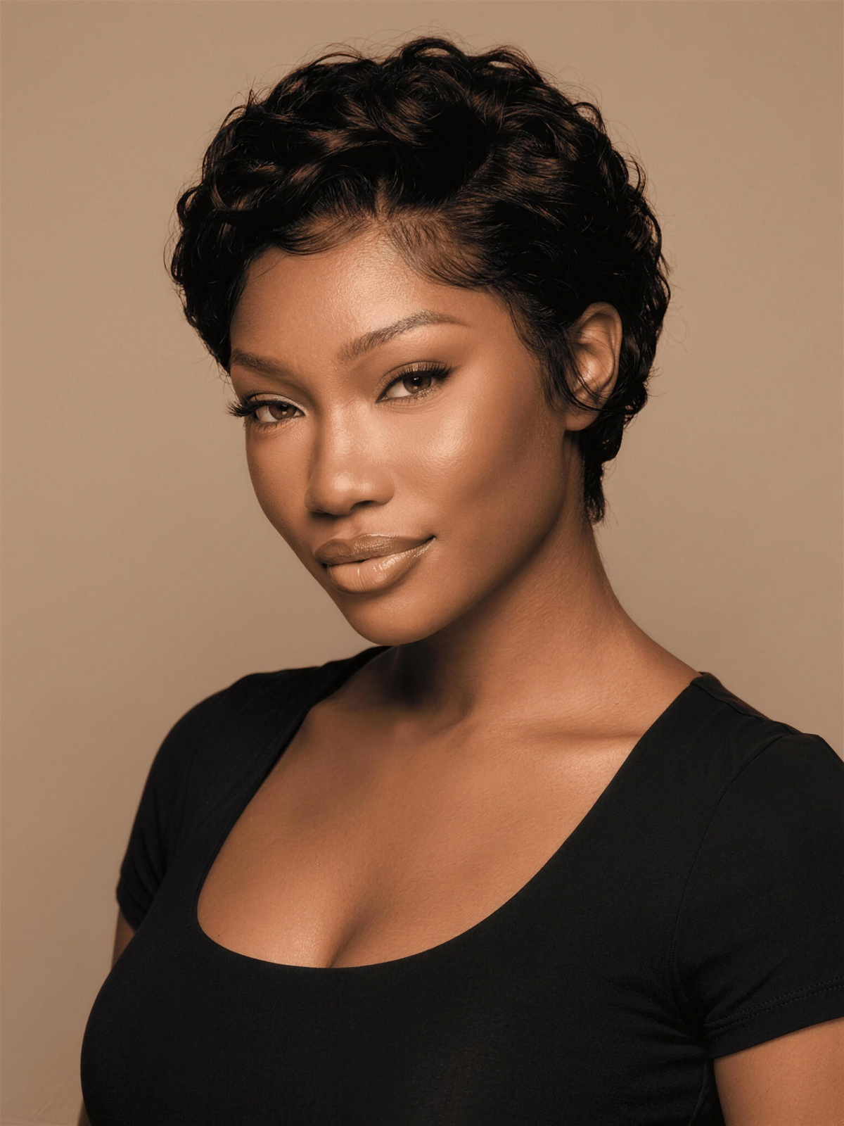 Pixie Cut Wig Curly Short Wave